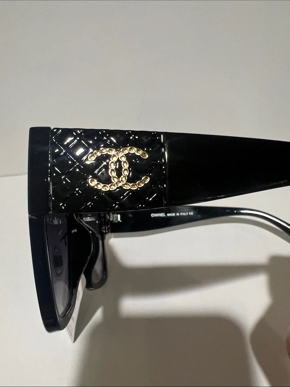CHANEL Black Square Gradient Lens Sunglasses